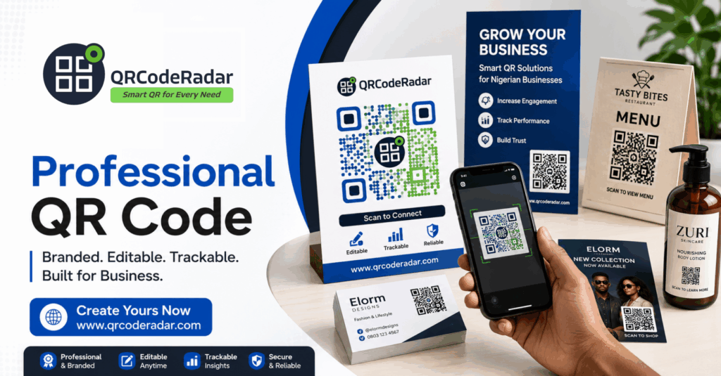 QRCodeRadar professional QR code setup for Nigerian businesses